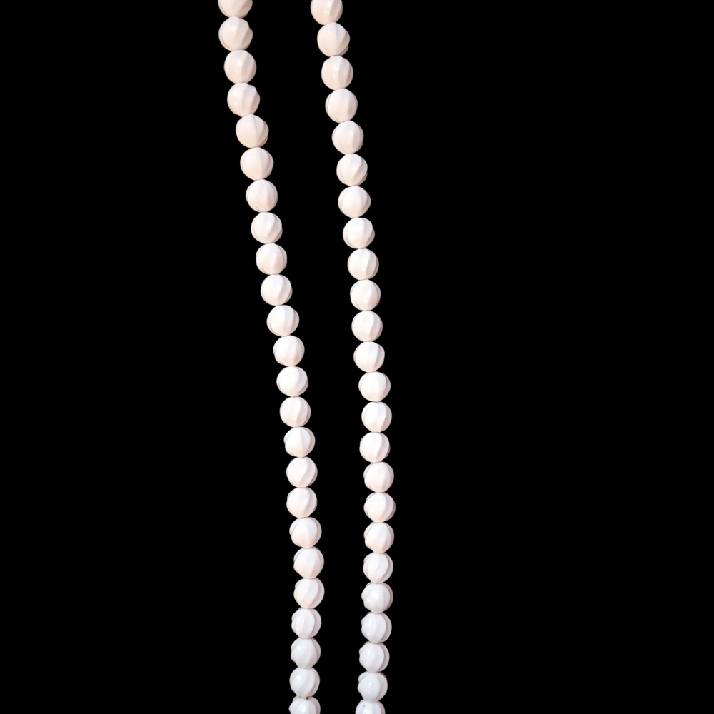 Elegant White Beaded Necklace